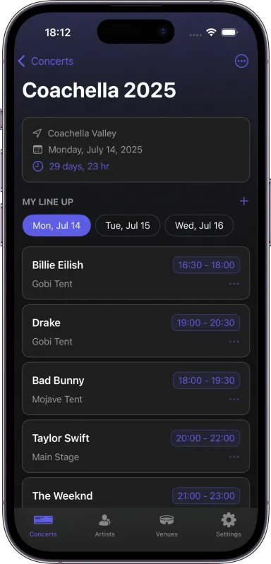 Festival Lineup