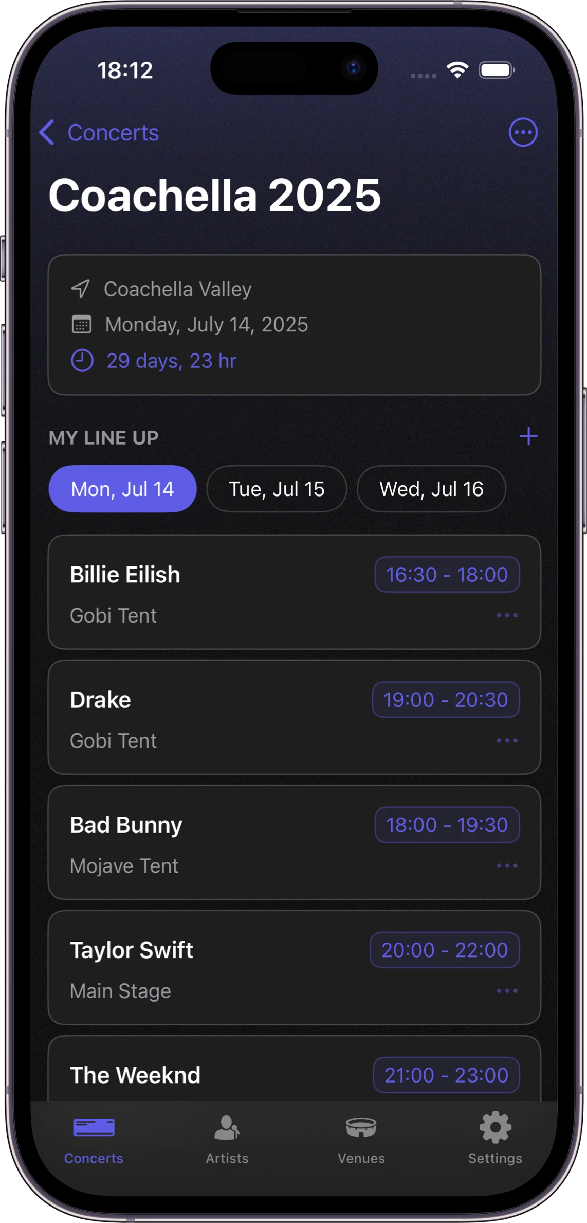 Festival Lineup